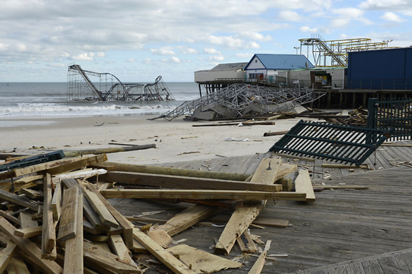 the Casino Pier after Hurricane Sandy